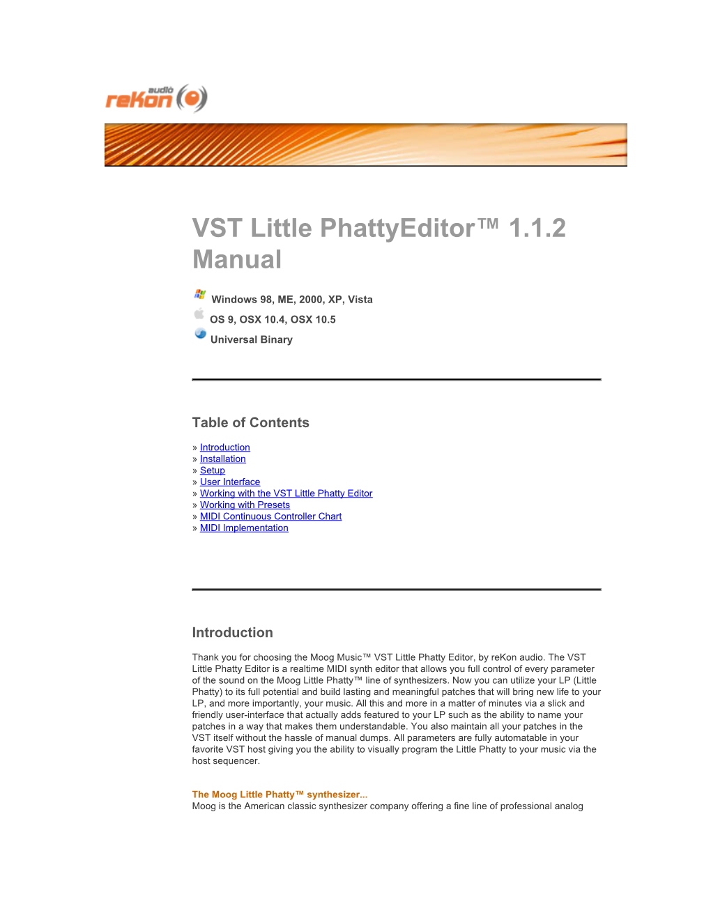 VST Little Phatty Editor Manual 1.1.2