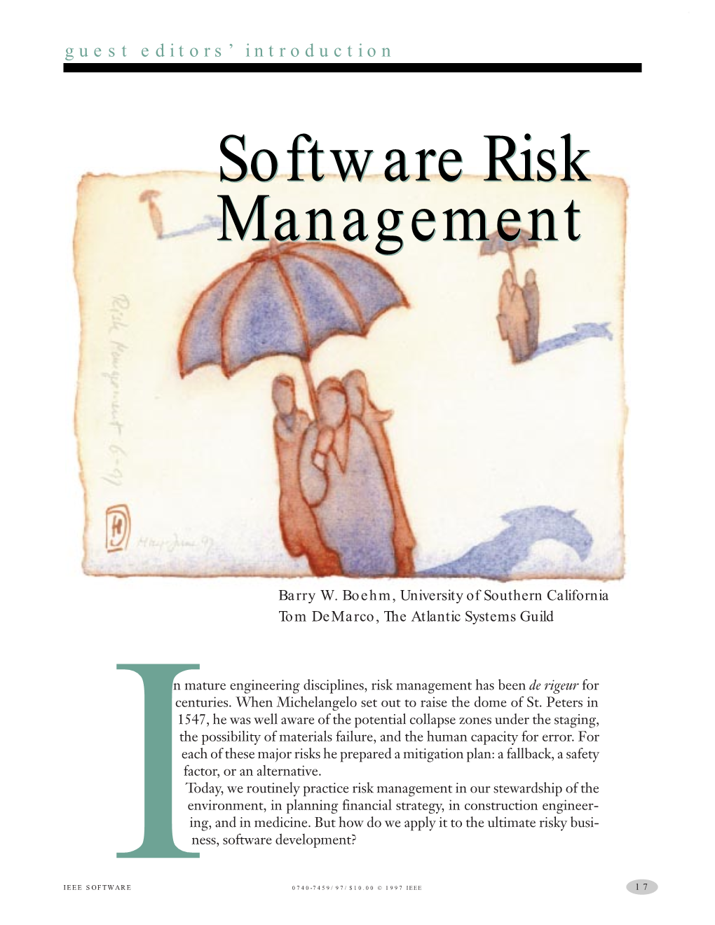 Software Risk Management Software Risk Management
