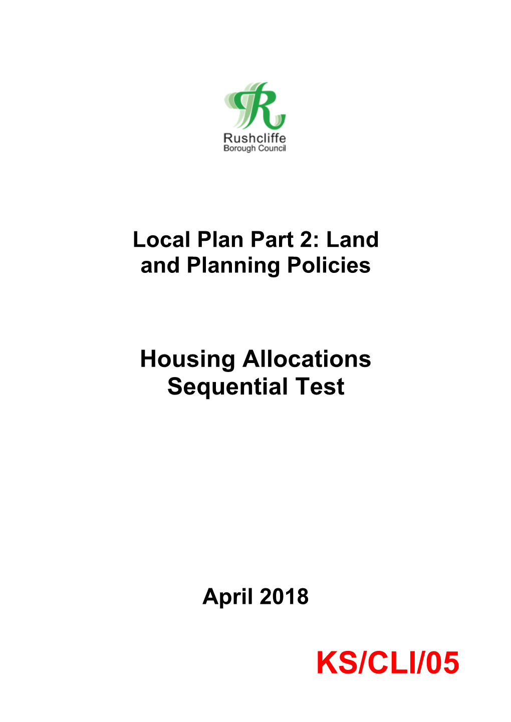 Housing Allocations Sequential Test