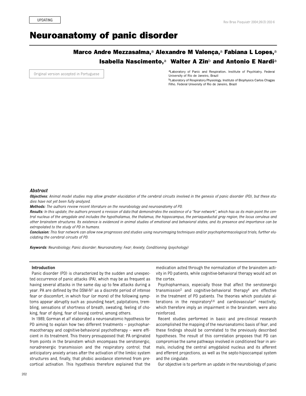 Neuroanatomy of Panic Disorder