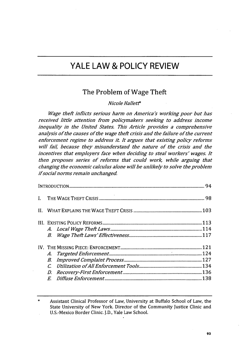 Yale Law & Policy Review