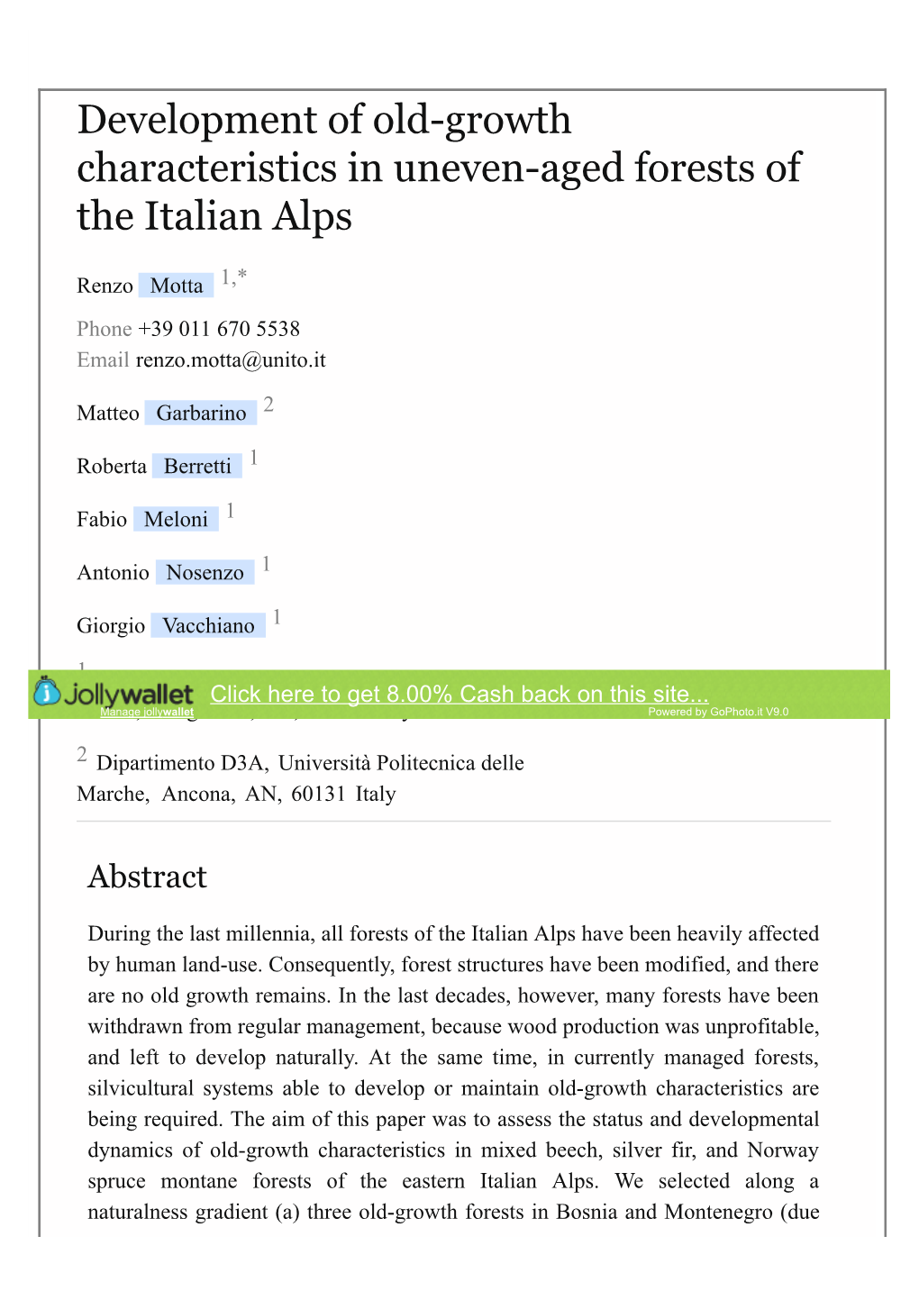 Development of Old-Growth Characteristics in Uneven-Aged Forests of the Italian Alps