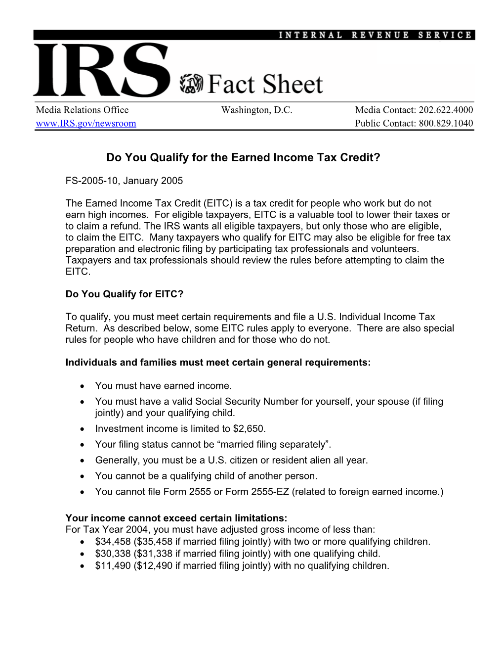 Do You Qualify for the Earned Income Tax Credit?