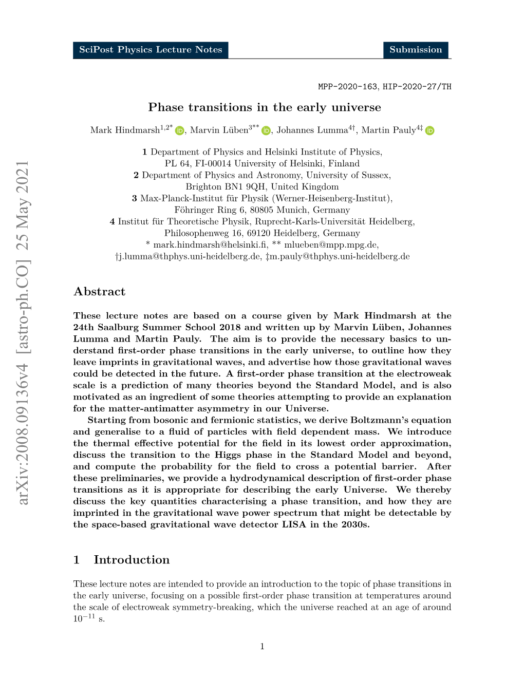 Arxiv:2008.09136V4 [Astro-Ph.CO] 25 May 2021