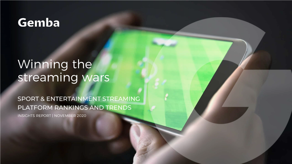 Winning the Streaming Wars | November 2020