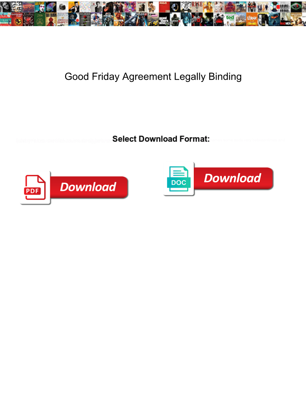 Good Friday Agreement Legally Binding