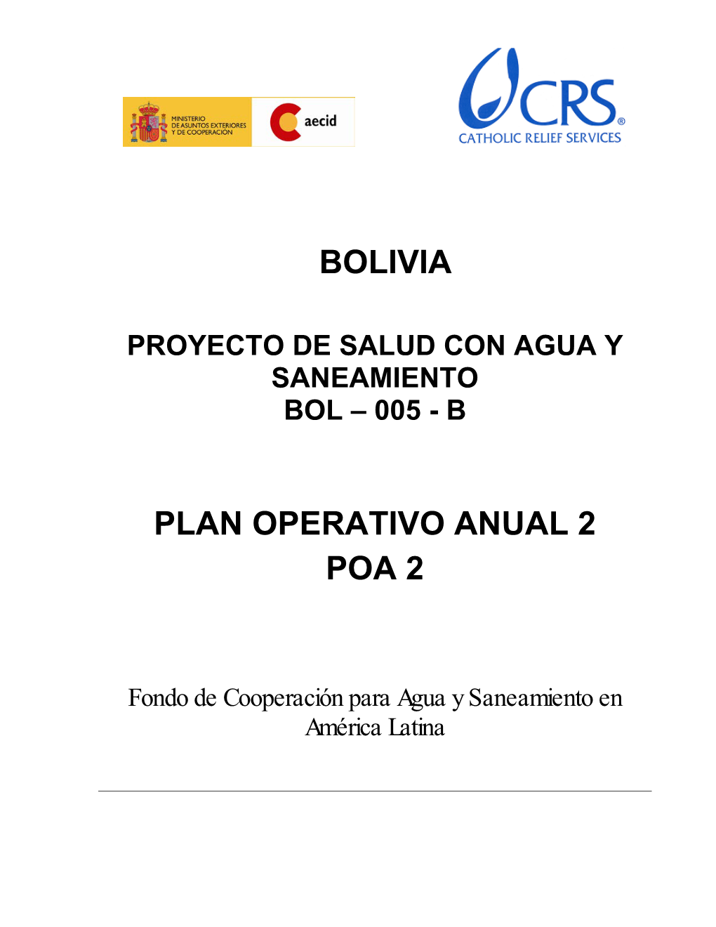 Bolivia Plan Operativo Anual 2 Poa 2