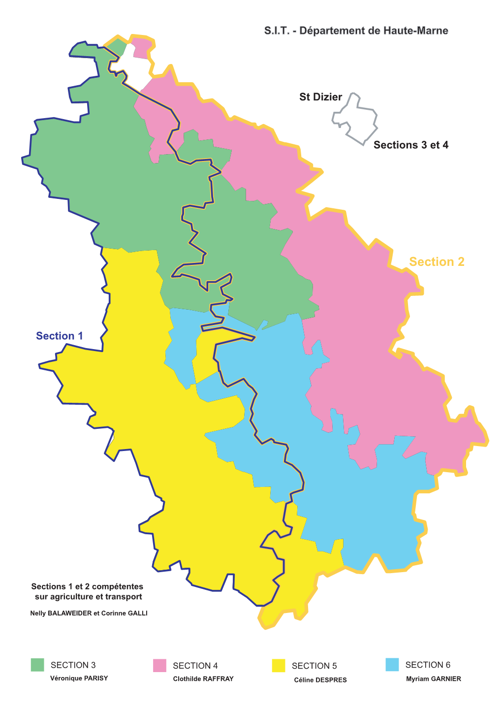 La Carte Des Sections Généralistes, Agricoles Et