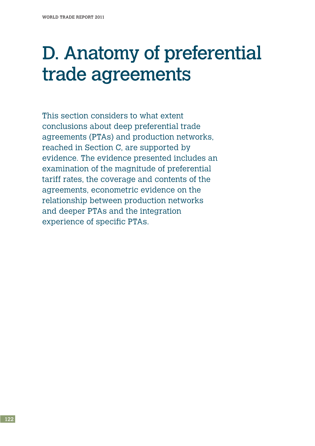 D. Anatomy of Preferential Trade Agreements