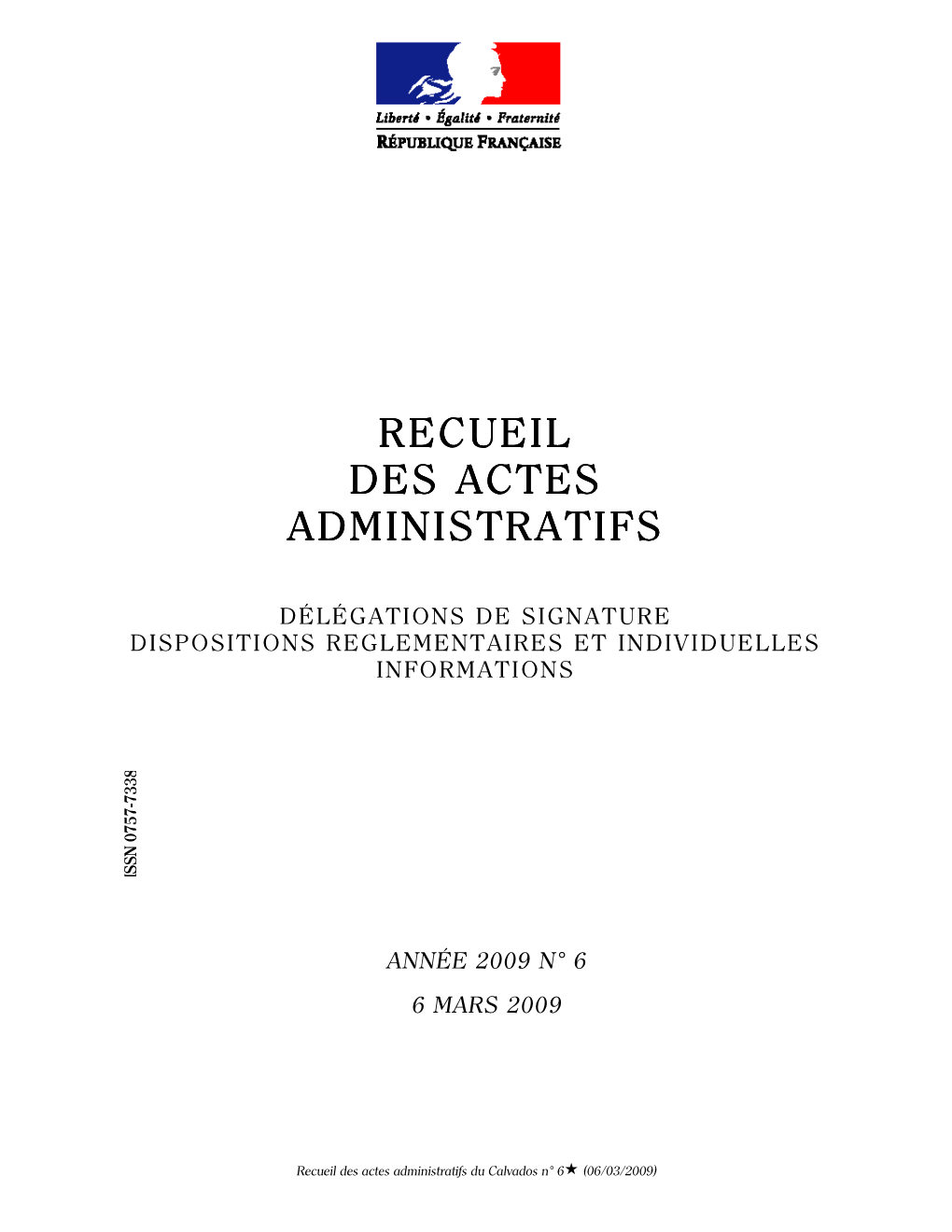 Recueil Des Actes Des Actes