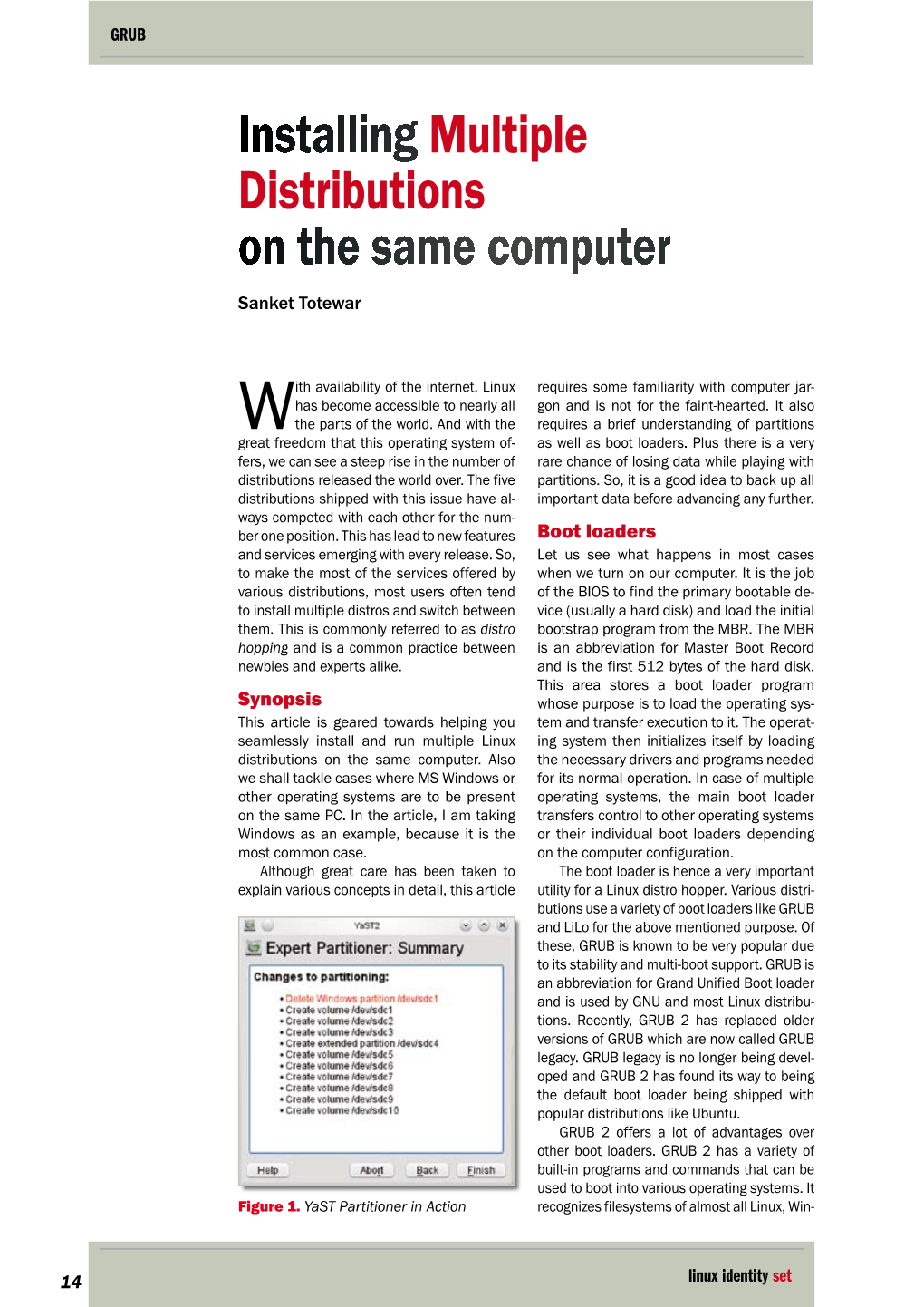 Installing Multiple Distributions on the Same Computer Sanket Totewar