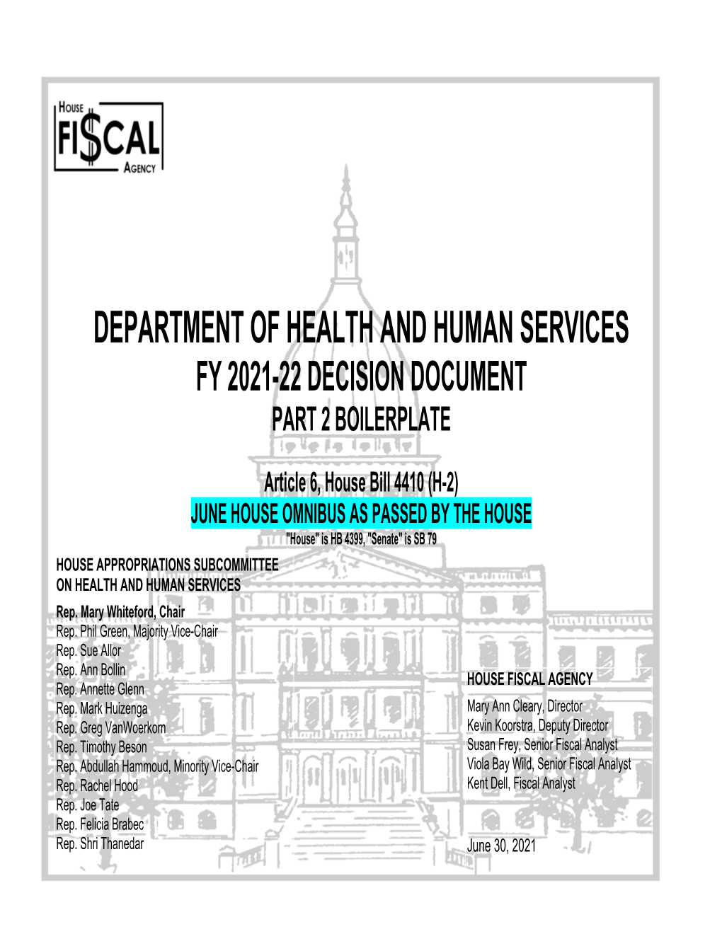 DHHS Decision Document