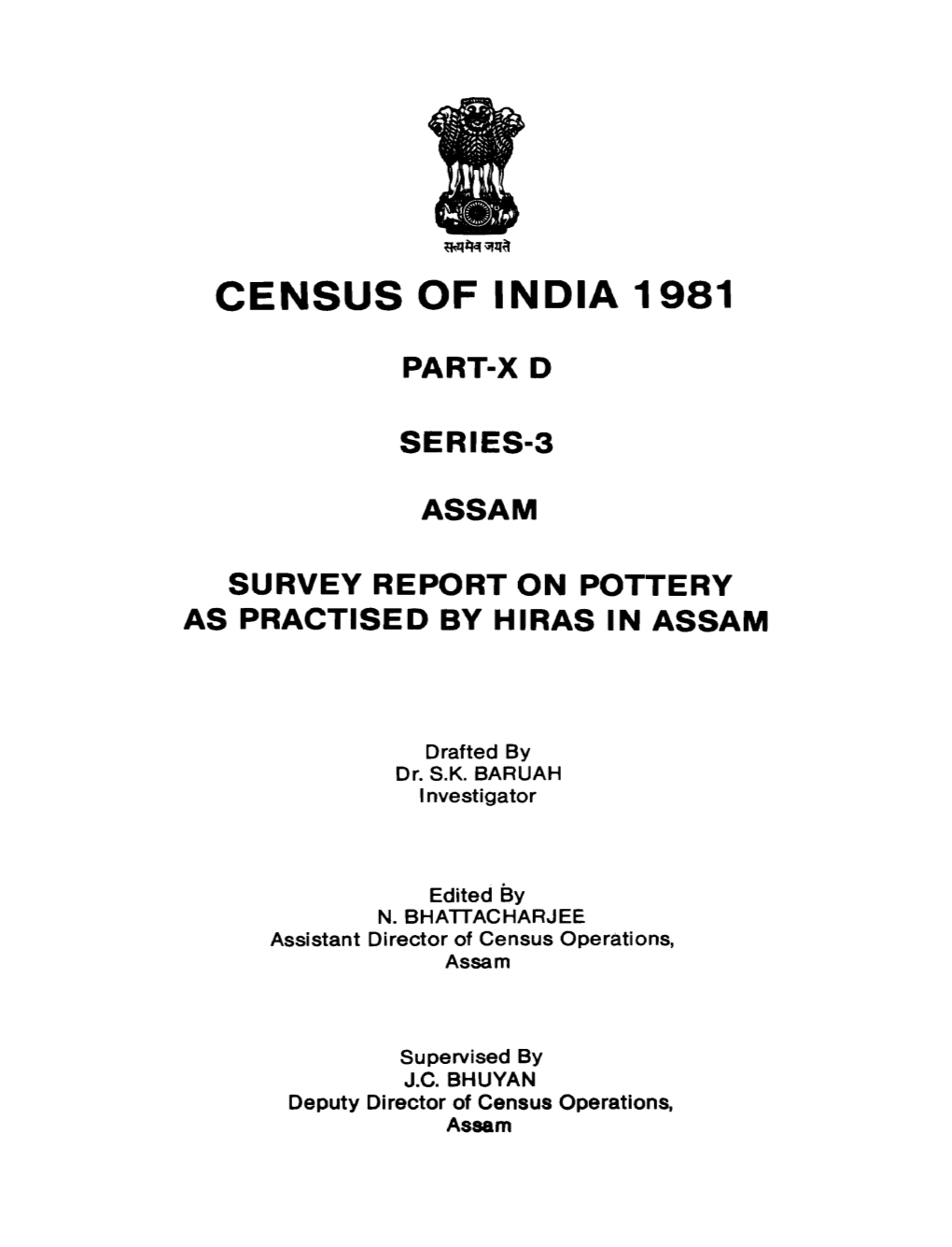 Survey Report on Pottery As Practiesed by Hiras in Assam, Part