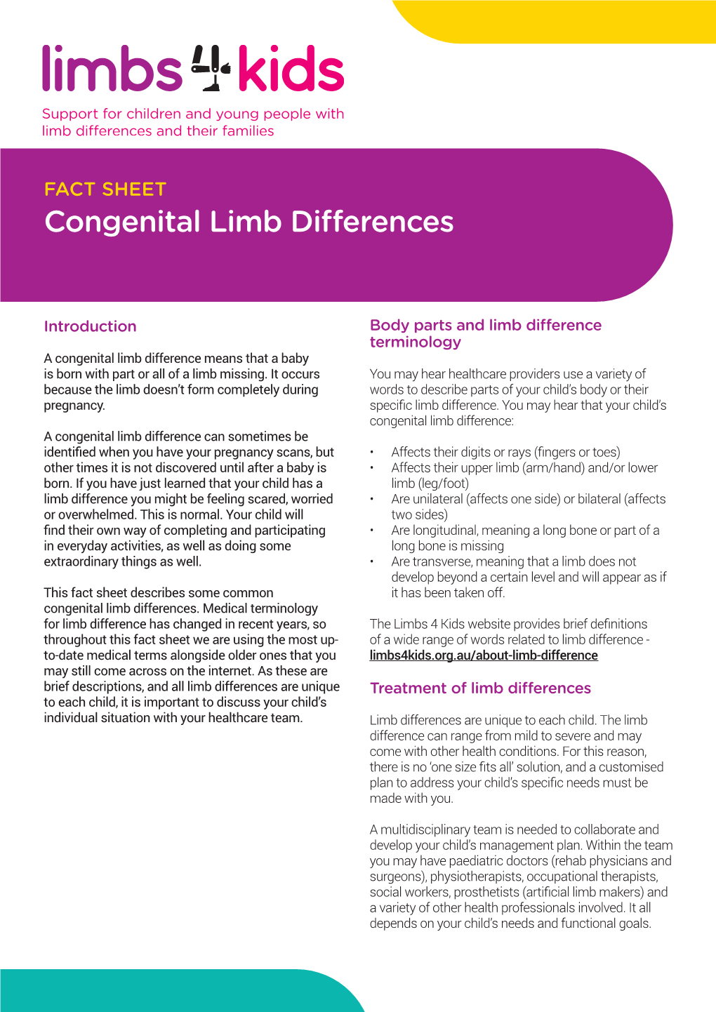 Congenital Limb Differences