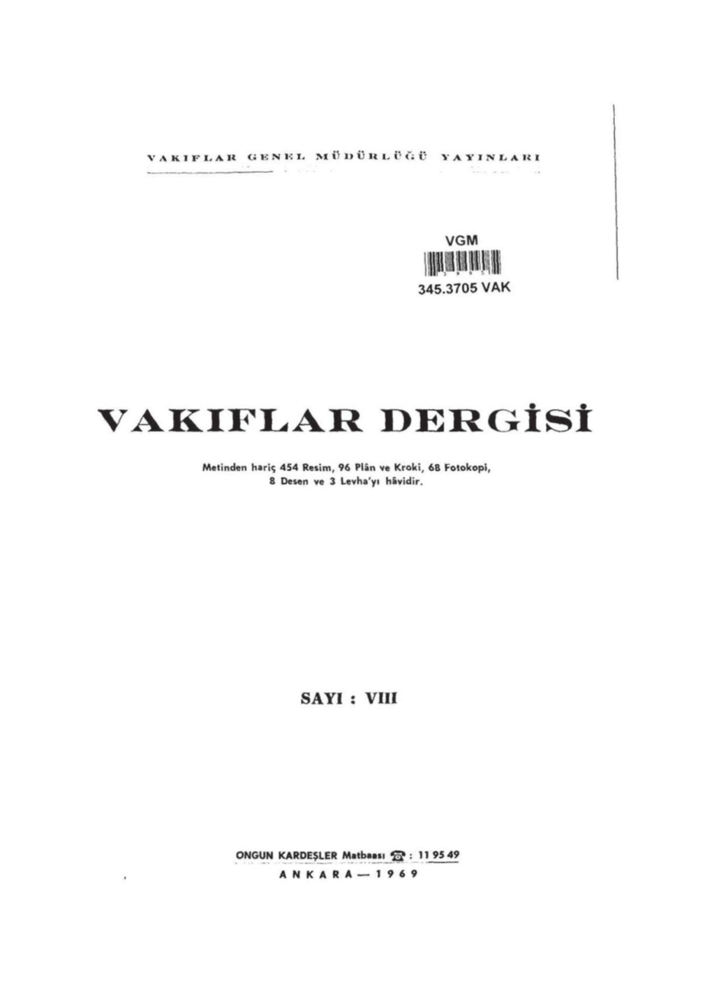 V Akiflar Dergisi