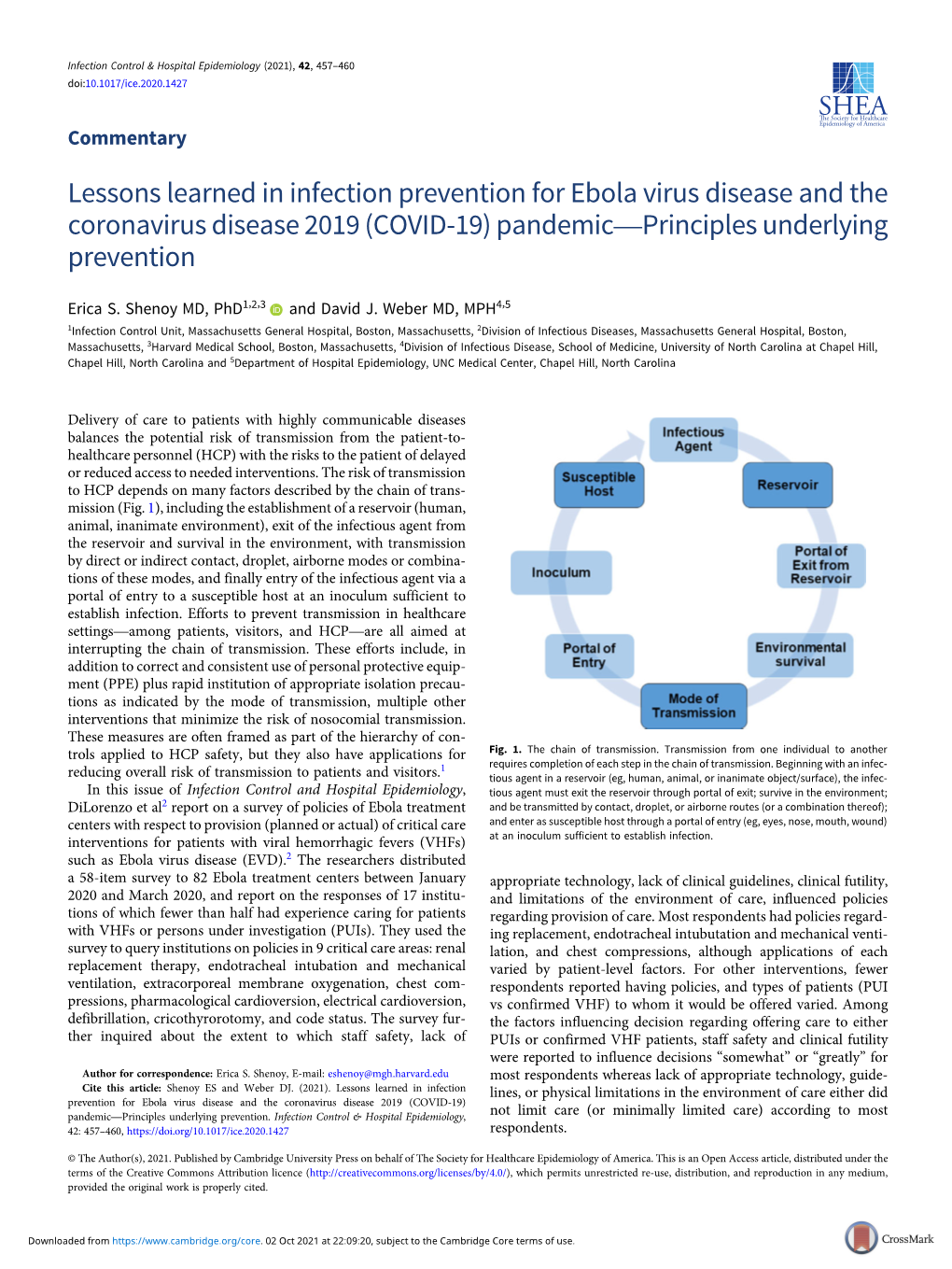 COVID-19) Pandemic—Principles Underlying Prevention