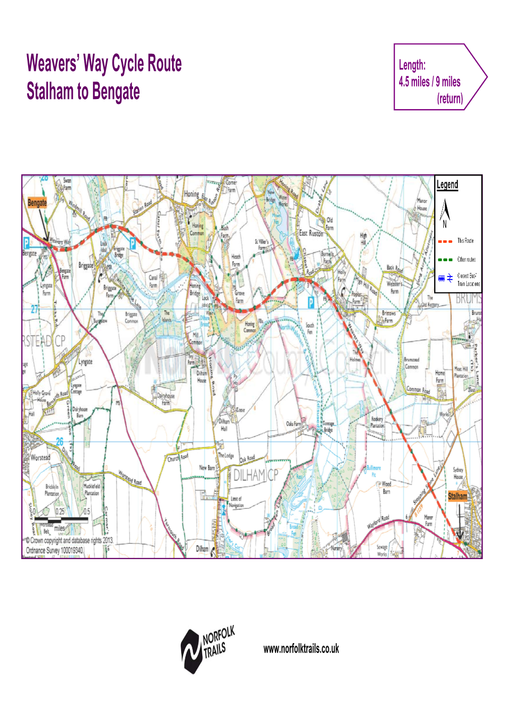 Weavers' Way Cycle Route Stalham to Bengate