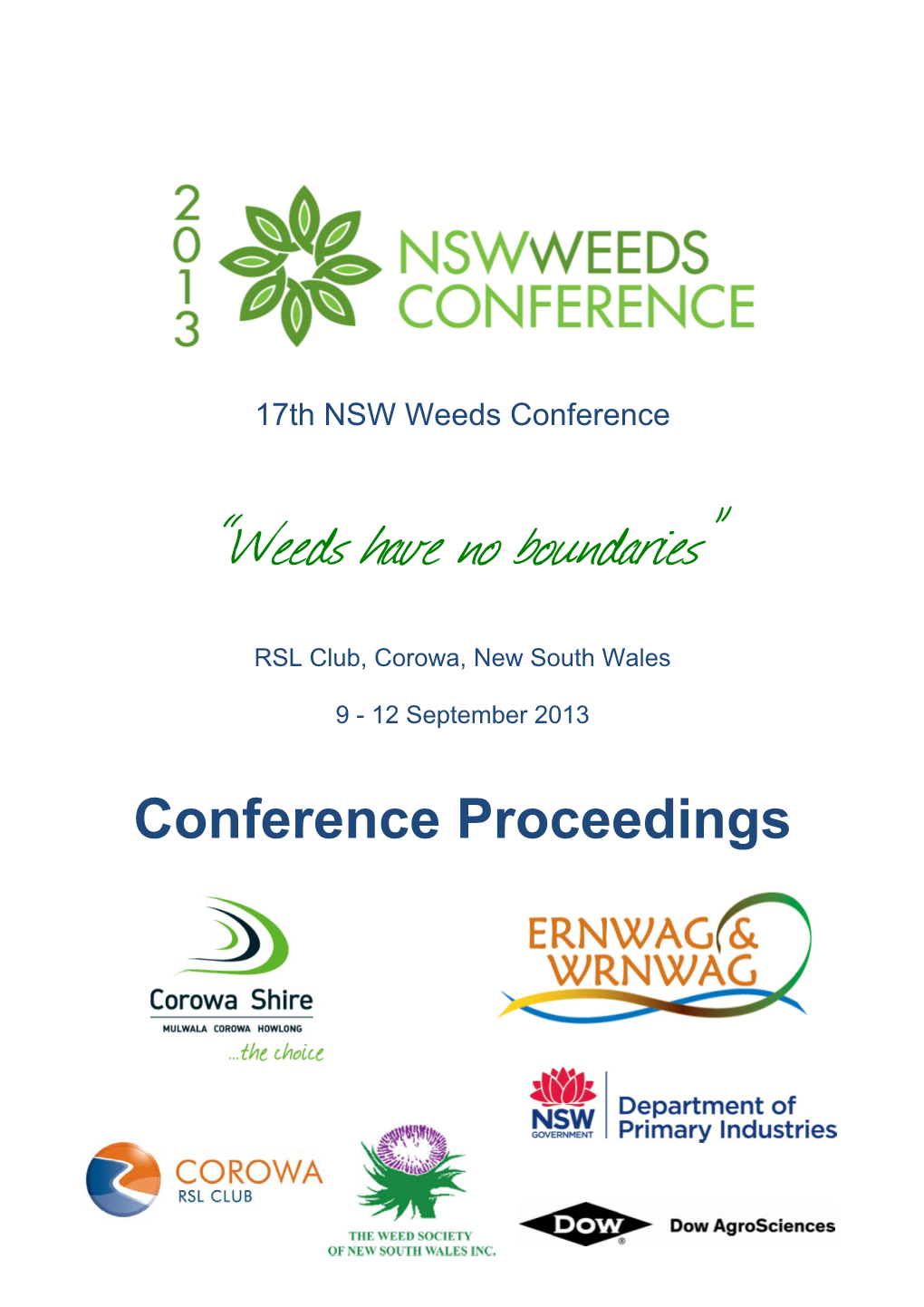 17Th NSW Weeds Conference