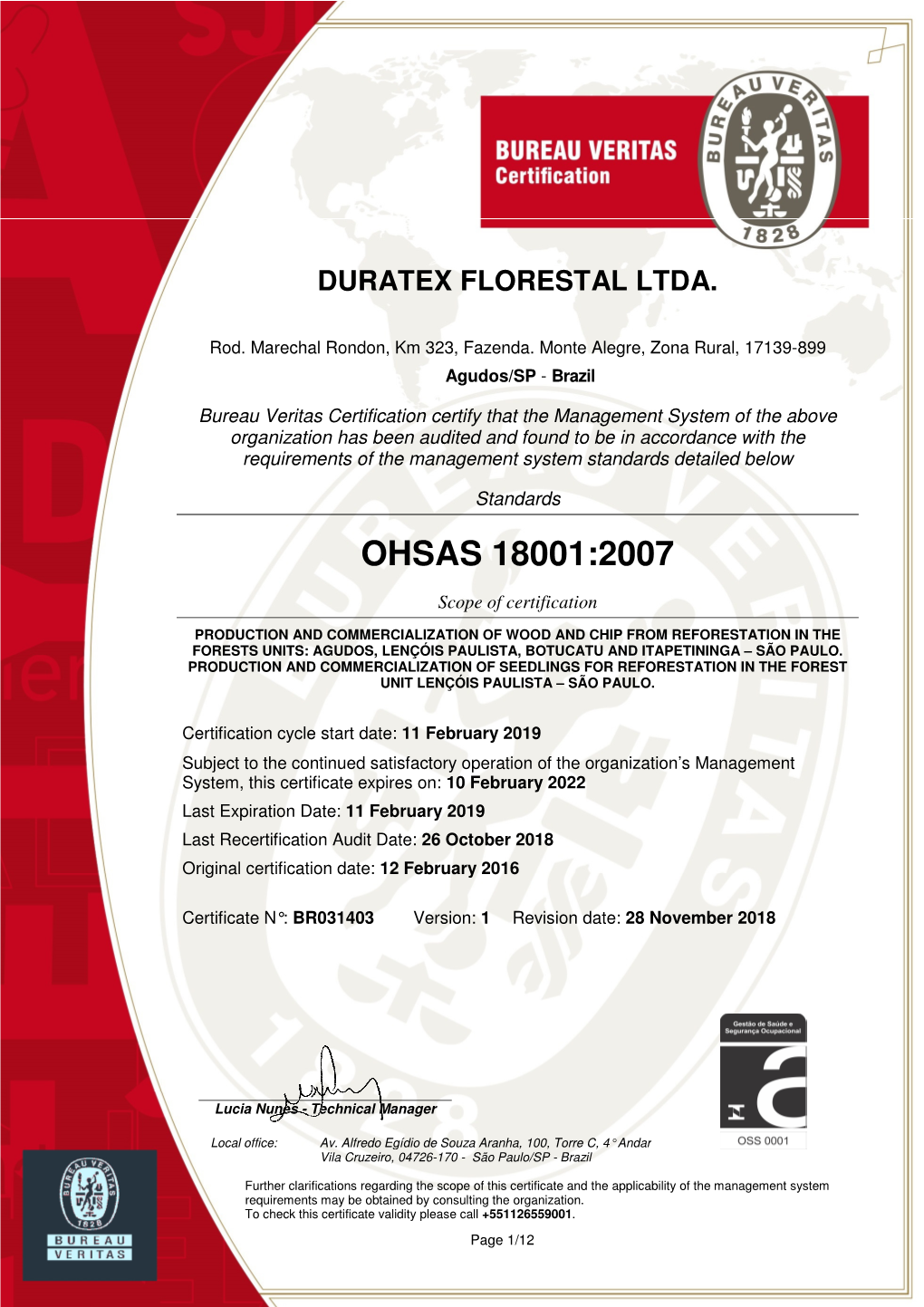 Ohsas 18001:2007