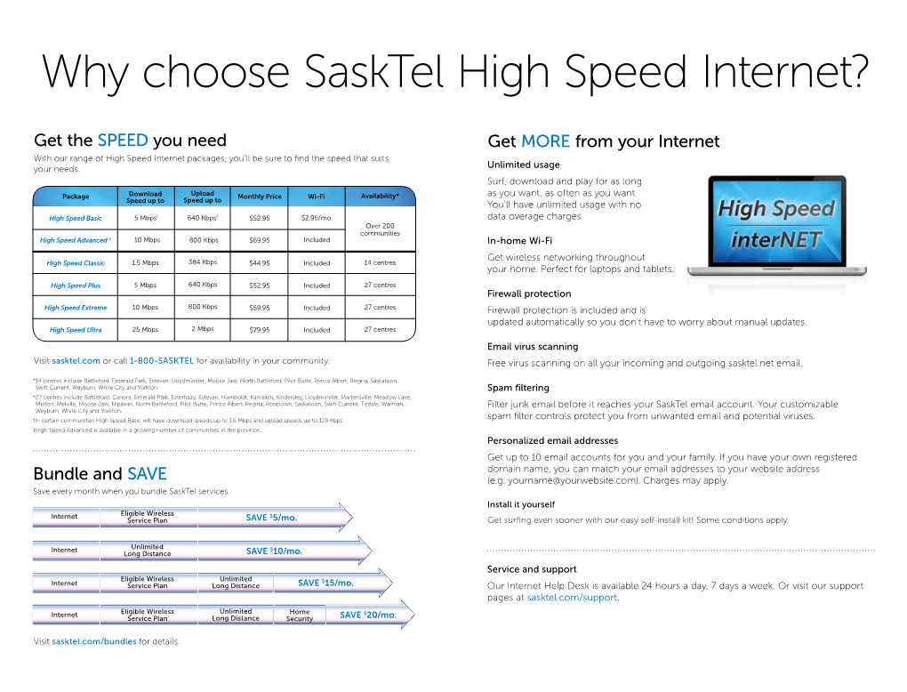 Why Choose Sasktel High Speed Internet?