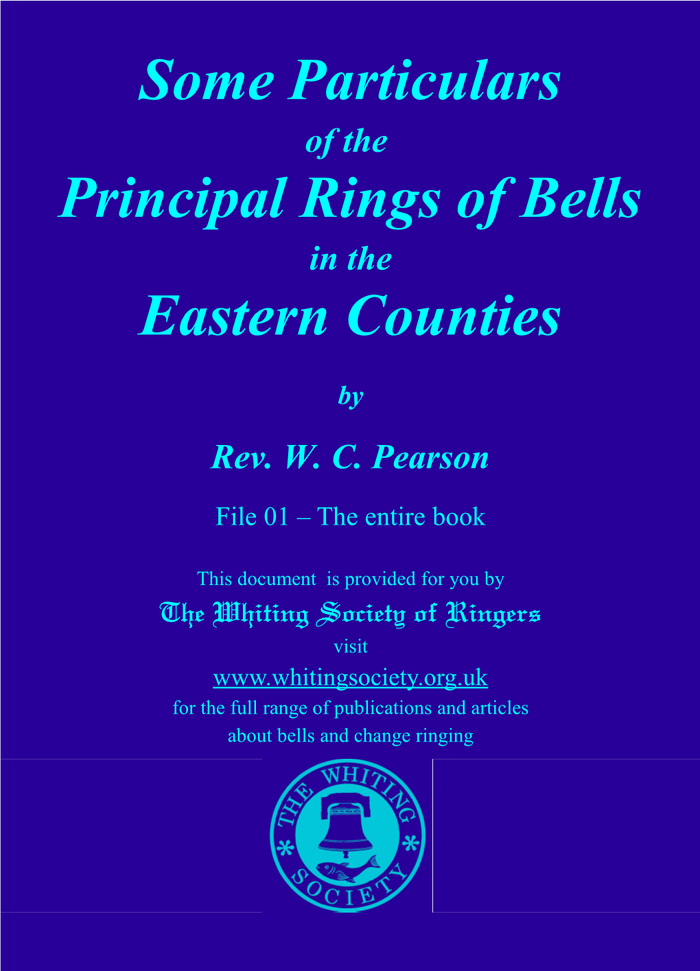 Some Particulars Principal Rings of Bells Eastern Counties
