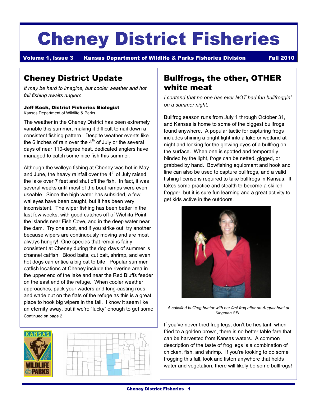 Cheney District Fall Newsletter 9-1-2010