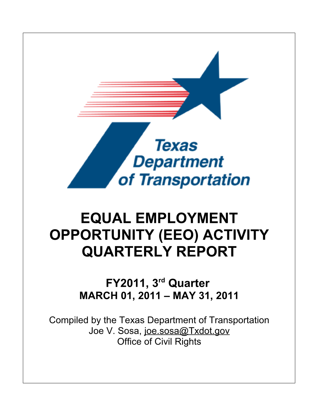 Equal Employment Opportunity (Eeo) Activity Quarterly Report s1