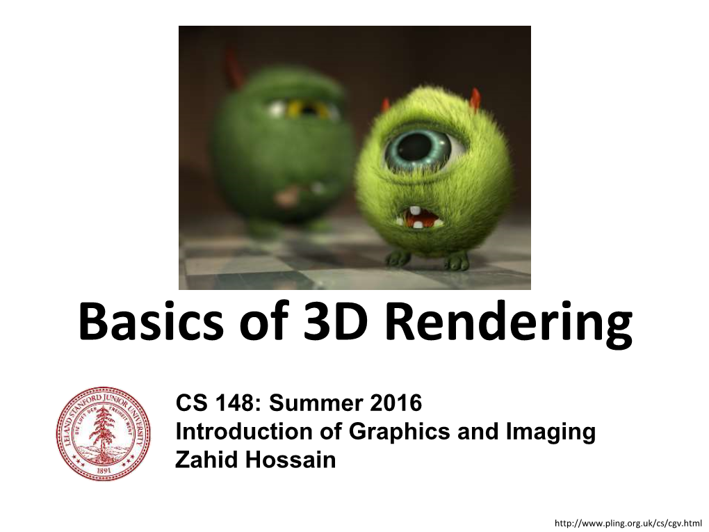Basics of 3D Rendering