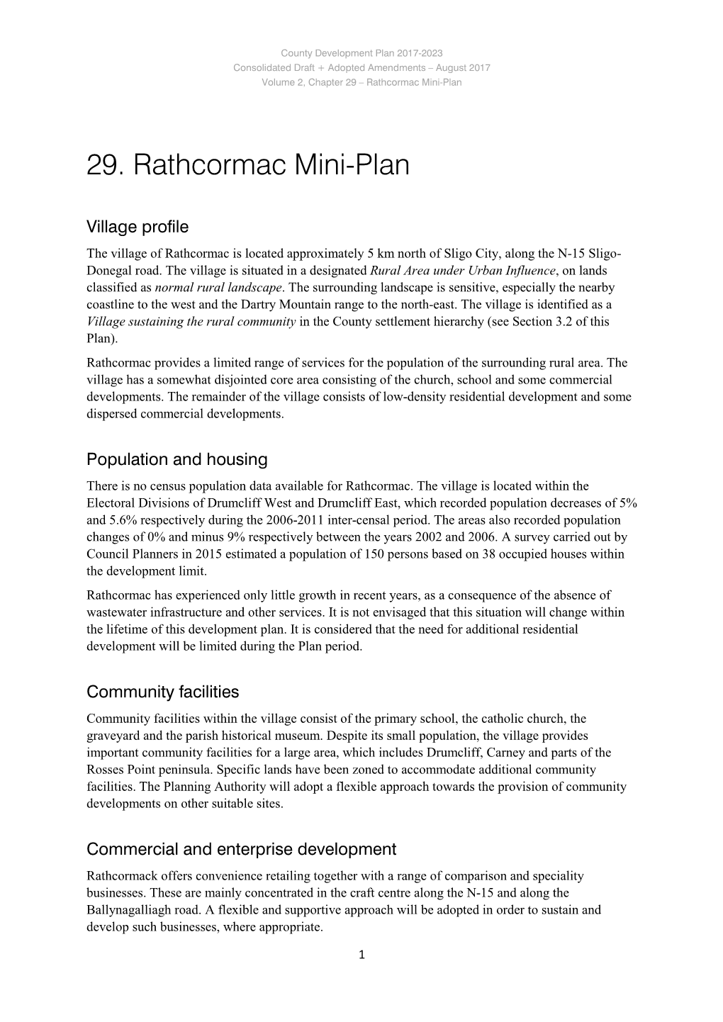 29. Rathcormac Mini-Plan