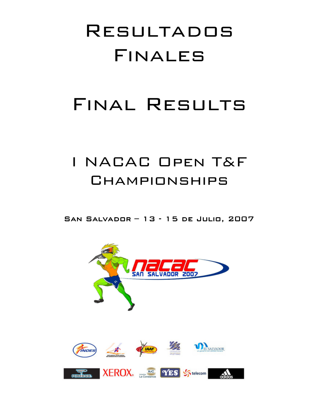 Resultados Finales Final Results