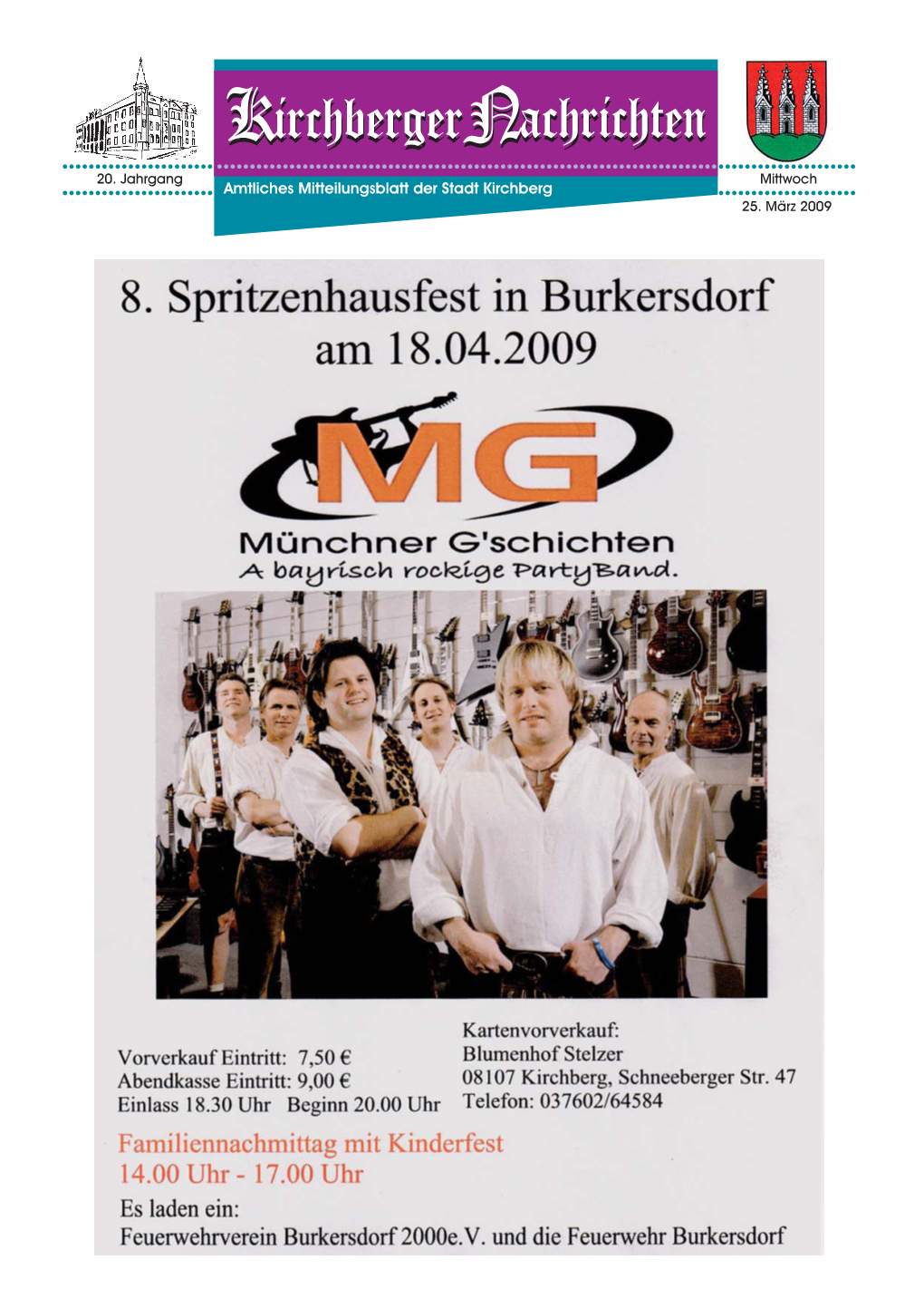 Mittwoch 25. März 2009 20. Jahrgang