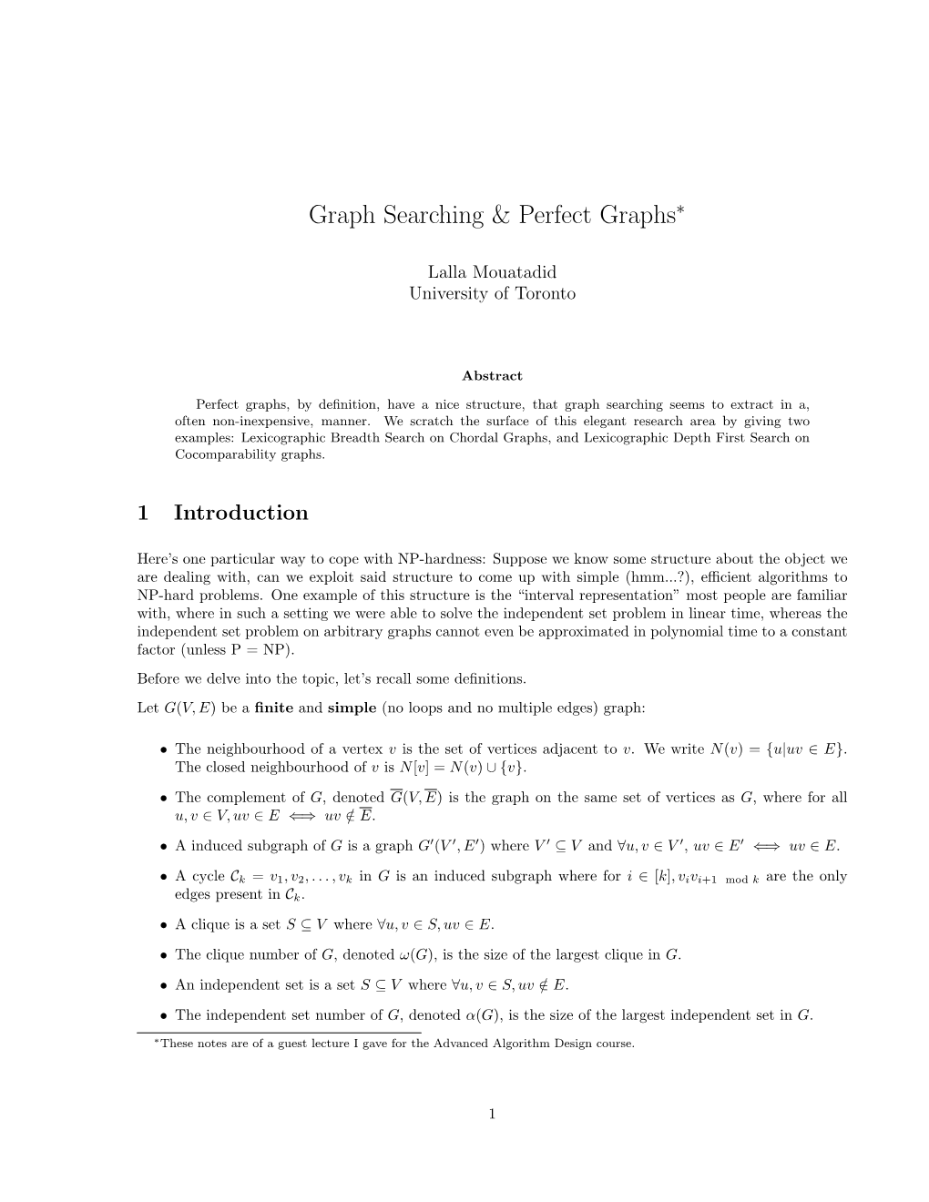 Graph Searching & Perfect Graphs