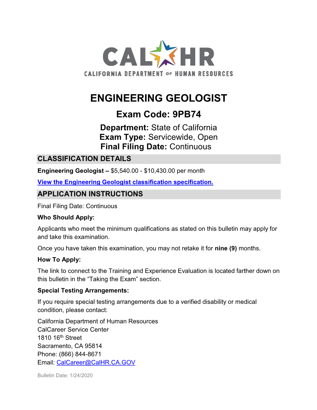 Engineering Geologist