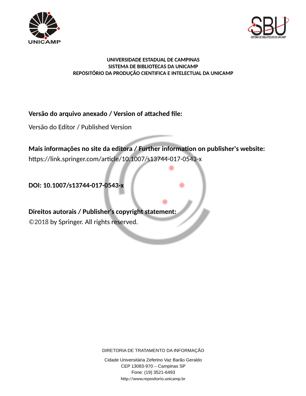 Versão Do Arquivo Anexado / Version of Attached File: Versão Do Editor / Published Version