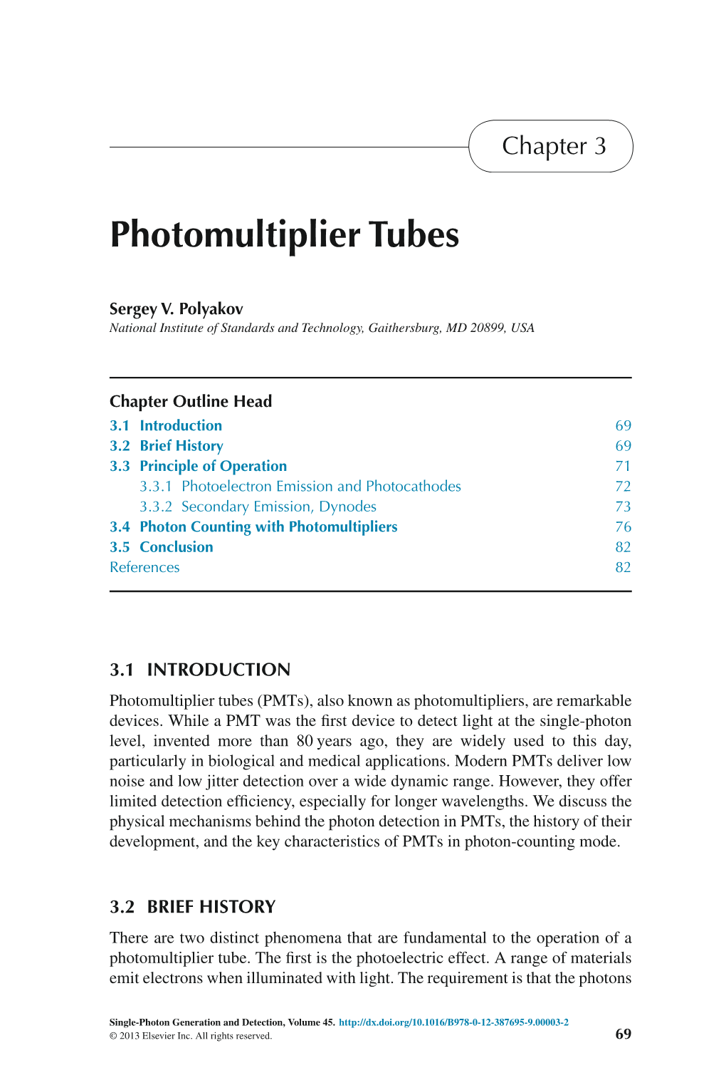 Photomultiplier Tubes