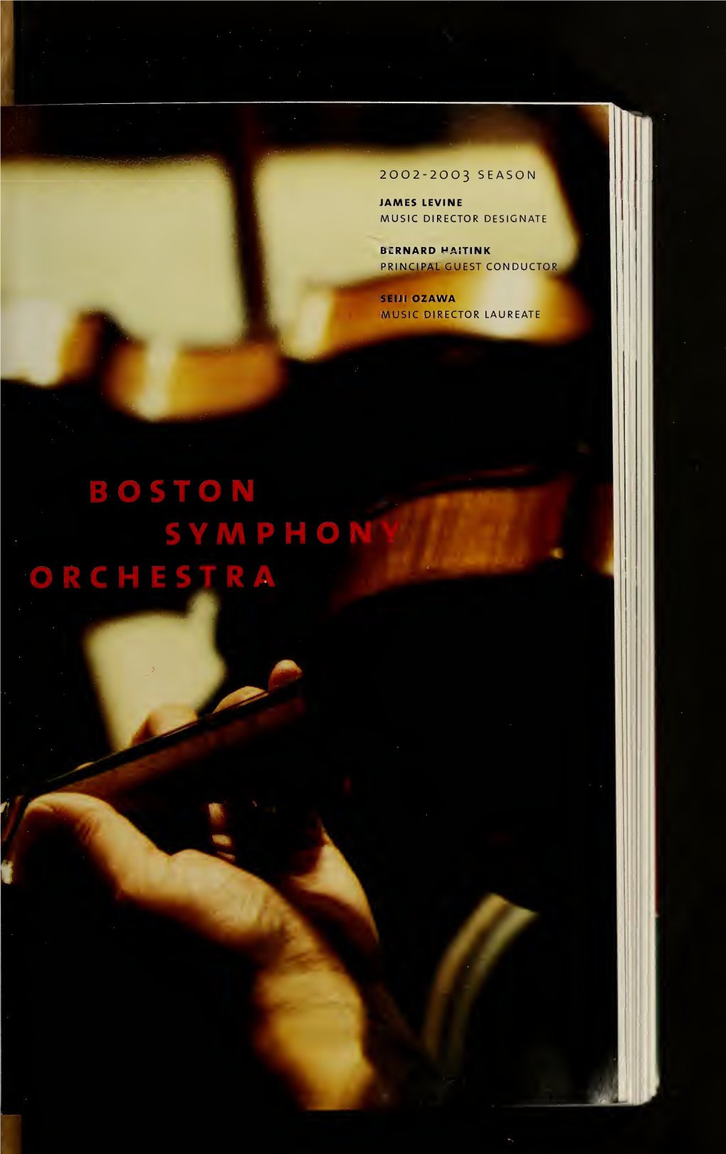 Boston Symphony Orchestra Concert Programs, Season 122, 2002-2003