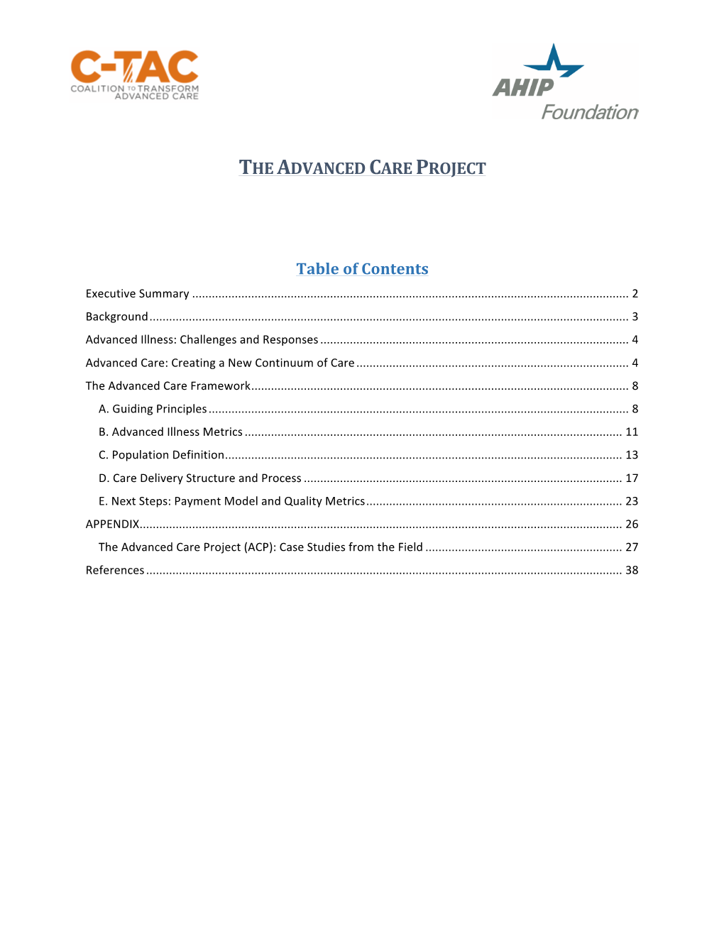 The Advanced Care Project (ACP): Case Studies from the Field
