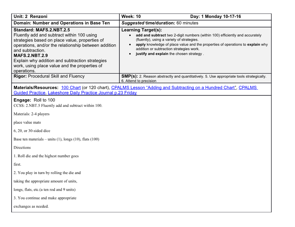 Model How to Add 24+32. Guide Students to Understanding That When Adding, We Move Down