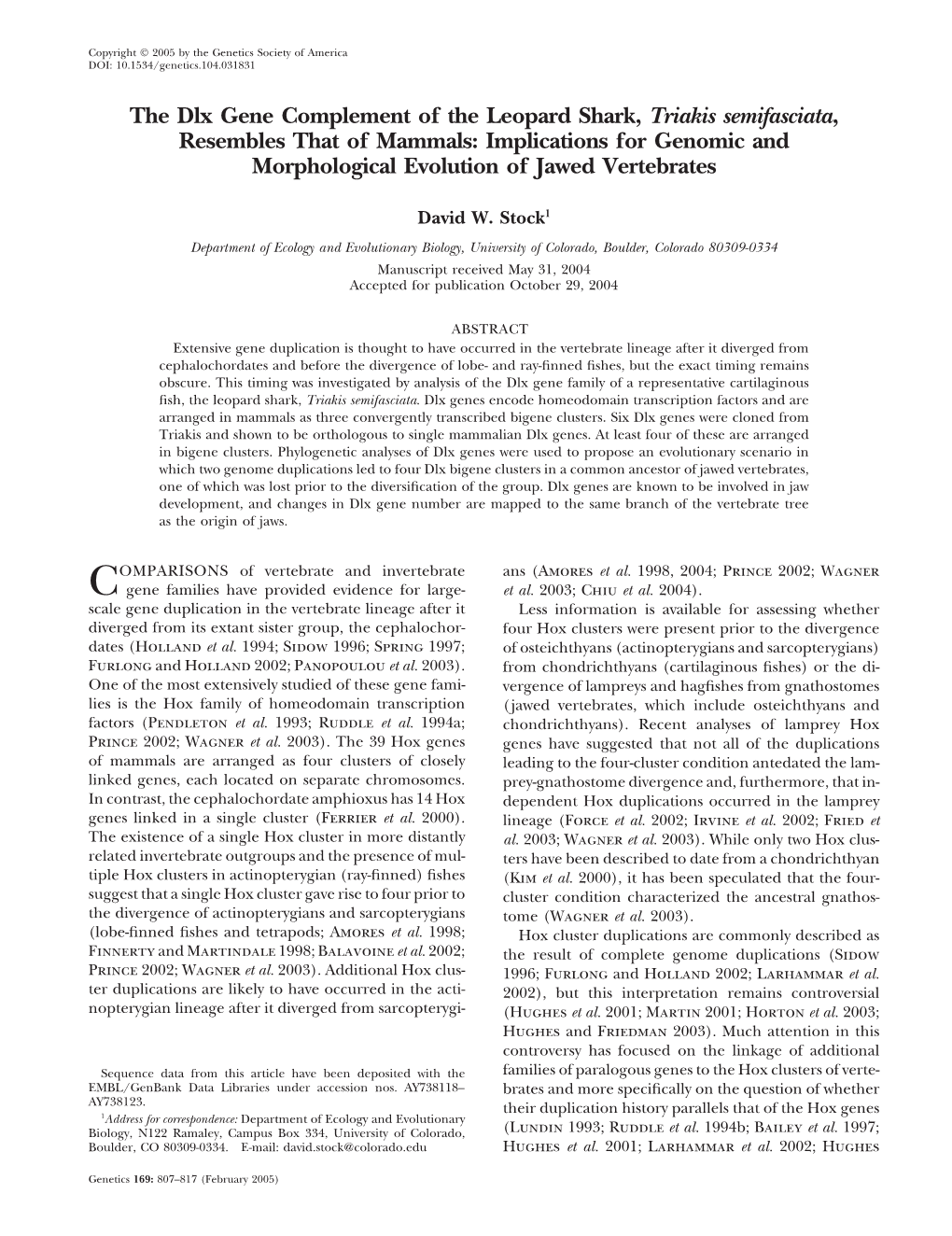 Implications for Genomic and Morphological Evolution of Jawed Vertebrates