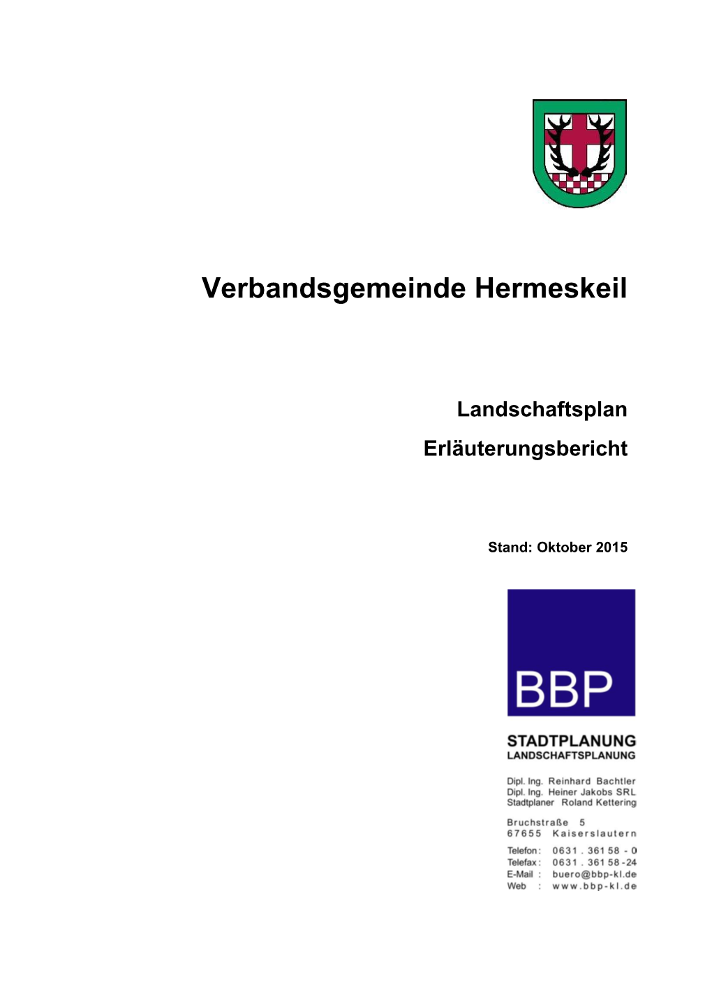 Landschaftsplan Erläuterungsbericht