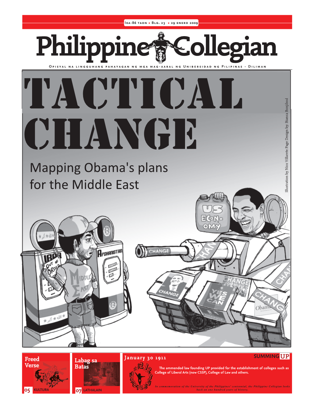 Mapping Obama's Plans for the Middle East Illustration by Nico Villarete Page Design By: Bianca Bonjibod Villarete Page Nico Illustration By