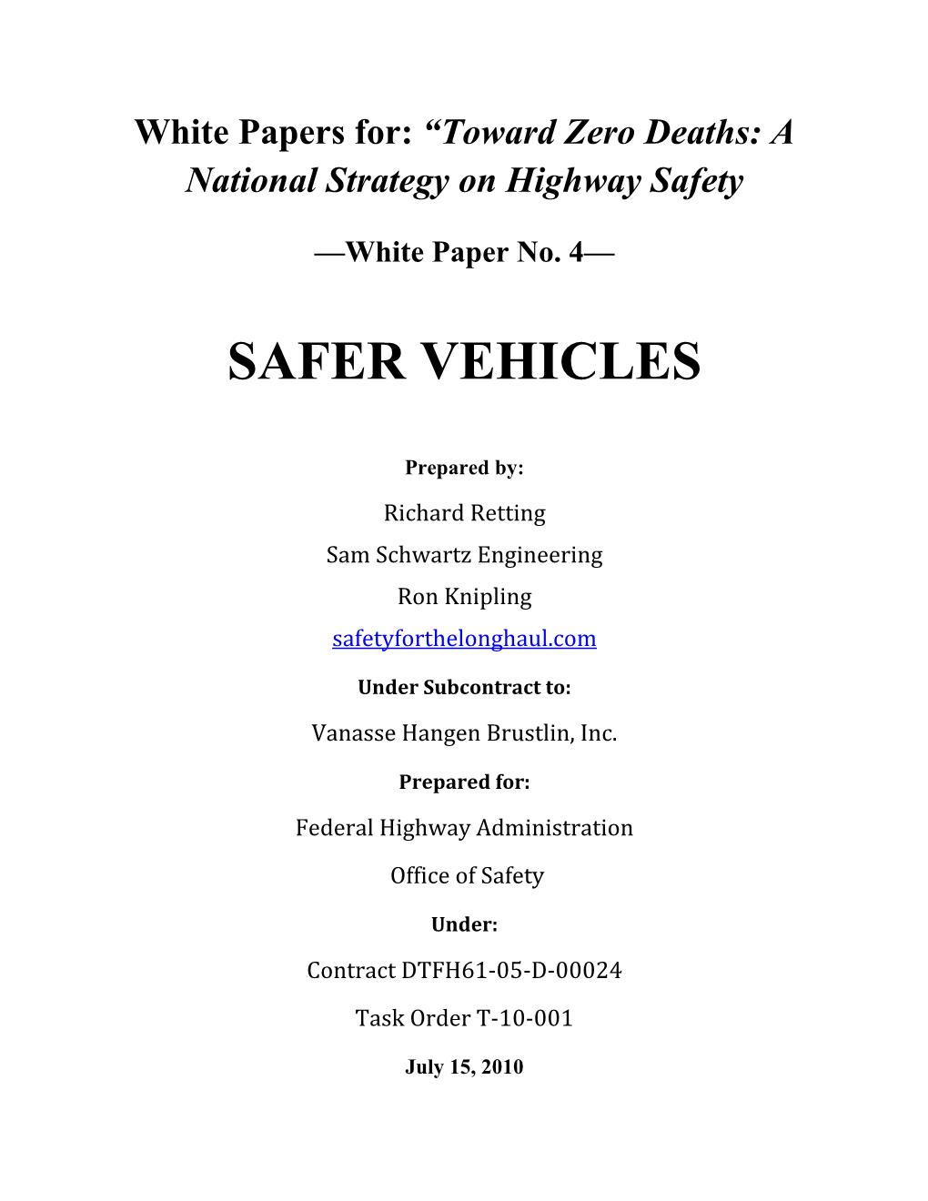 Safer Vehicles