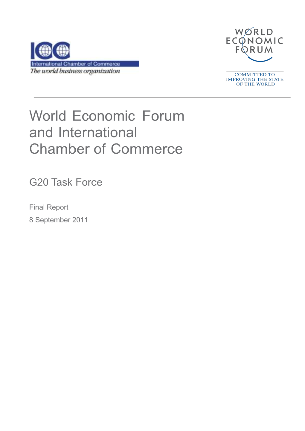 World Economic Forum and International Chamber of Commerce