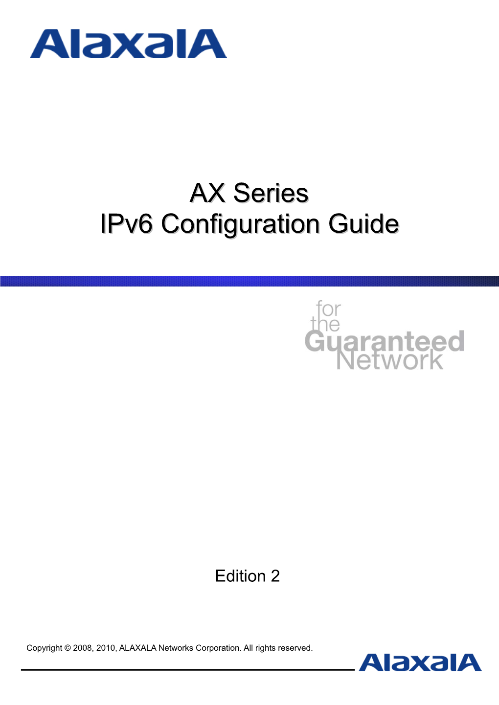 AX Series Ipv6 Configuration Guide