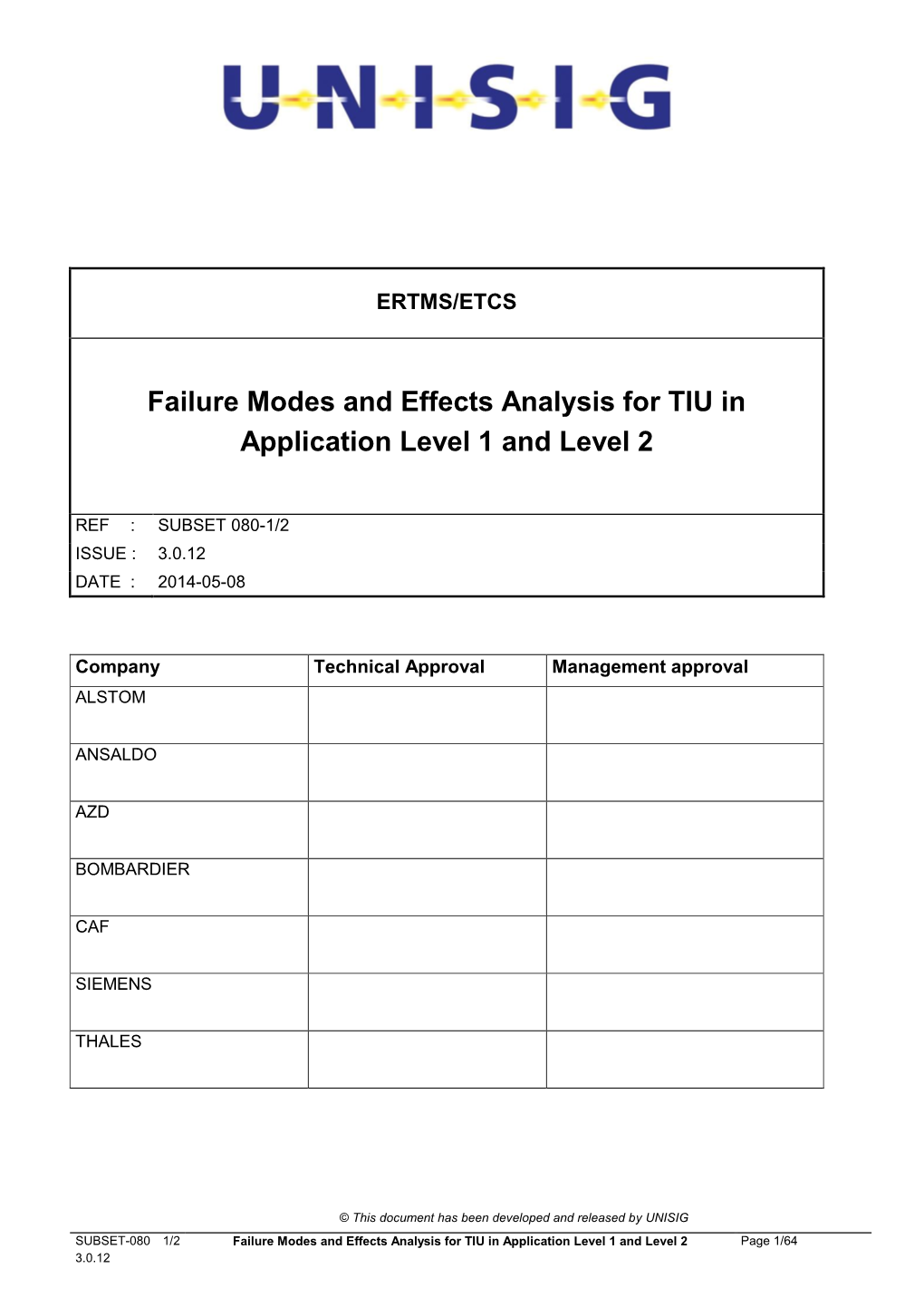 ERTMS/ETCS – Class 1