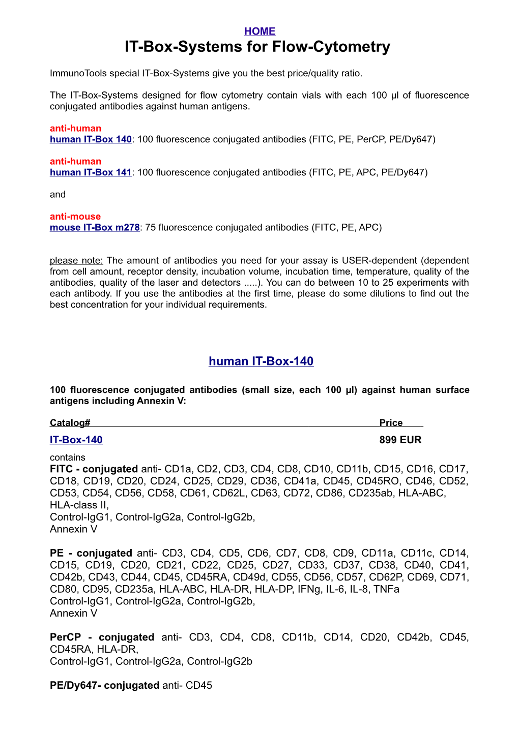 IT-Box-Systems for Flow-Cytometry