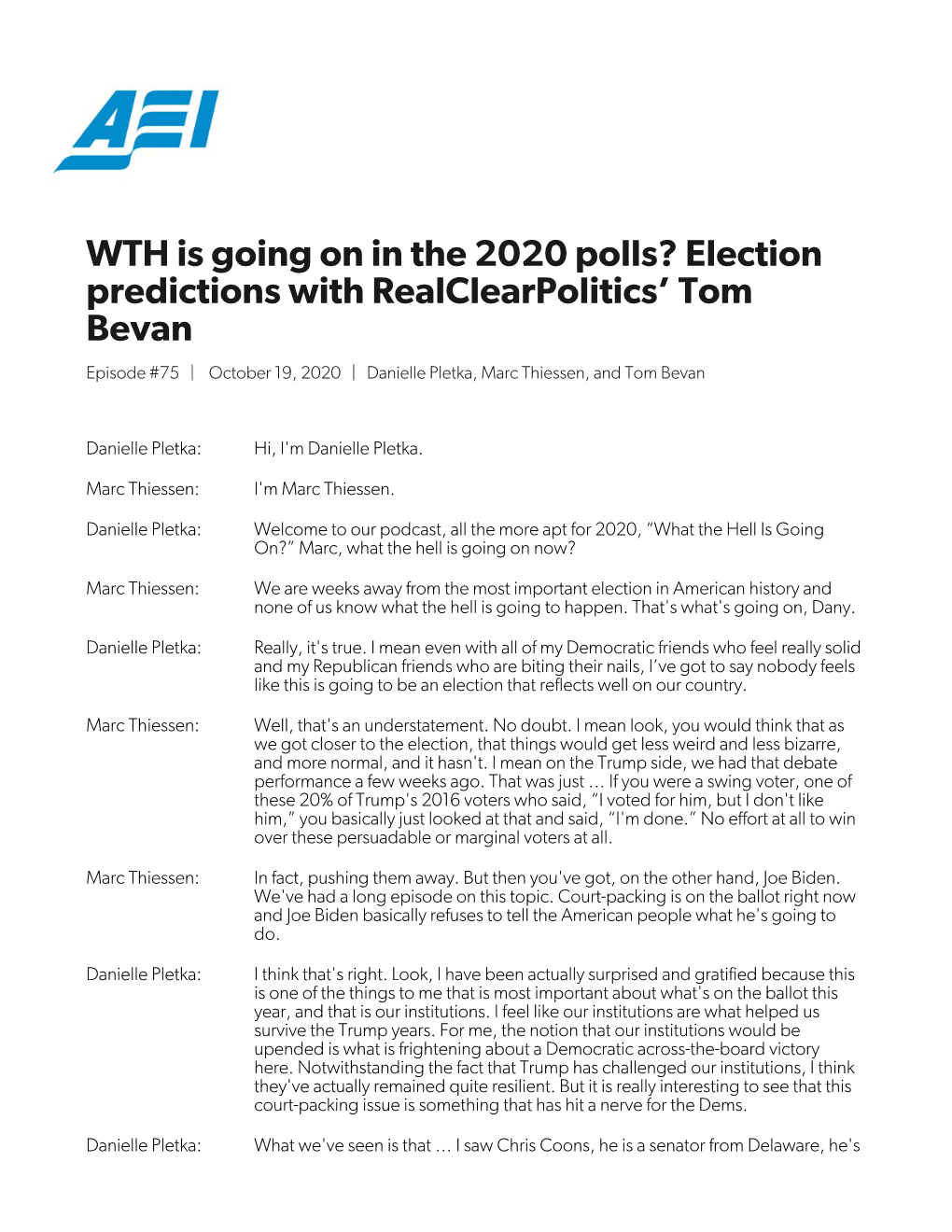 Election Predictions with Realclearpolitics' Tom Bevan