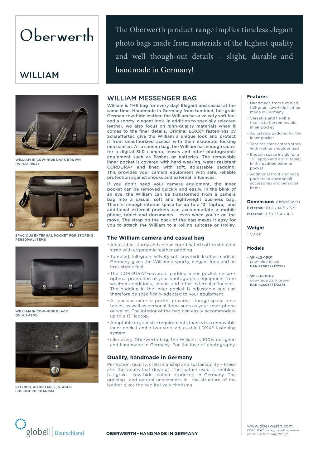 WILLIAM Handmade in Germany!