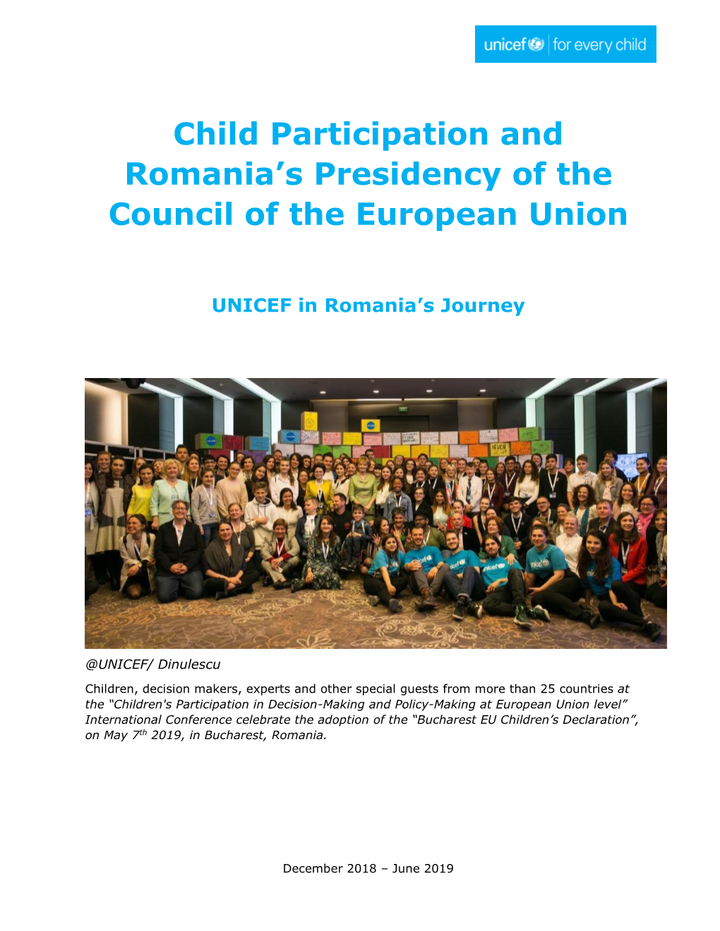 Child Participation and Romania's Presidency of the Council of The