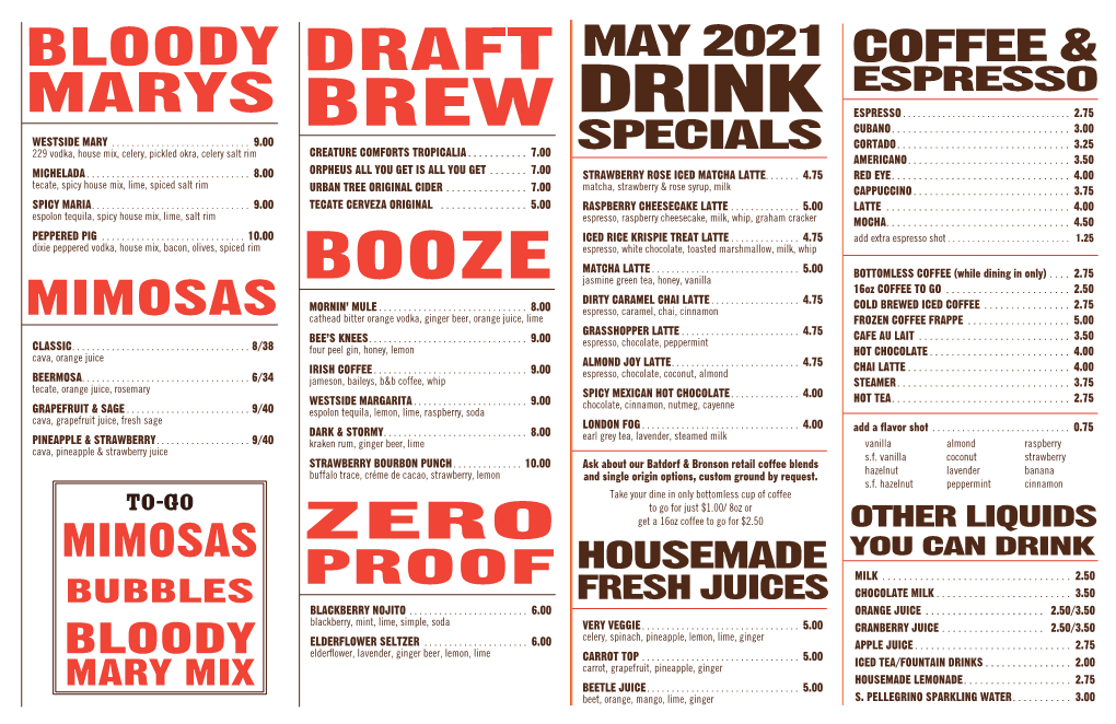 4.1 All Bev Menu